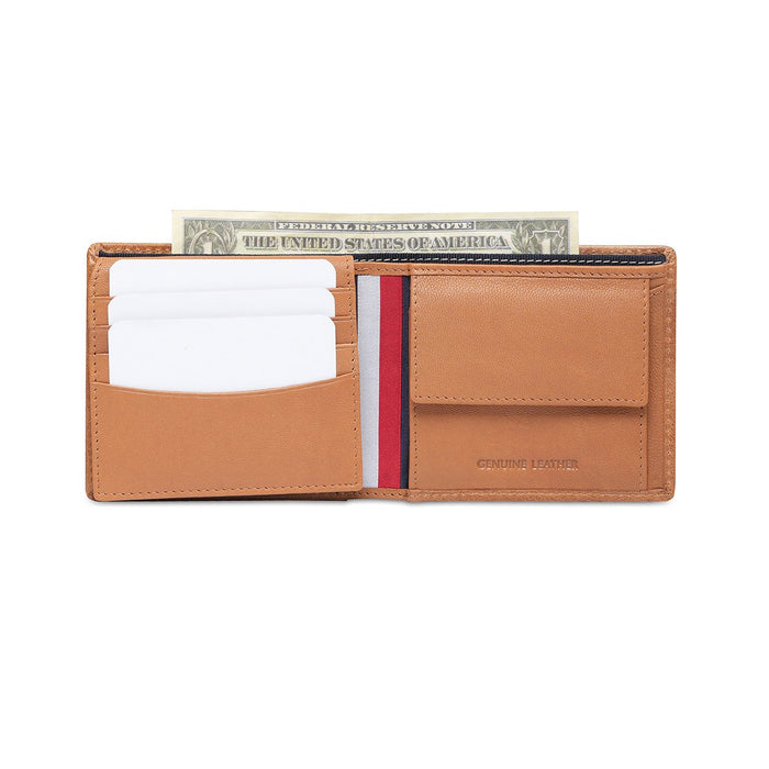 Tommy Hilfiger Orkney Mens Multicard Coin Wallet Tan