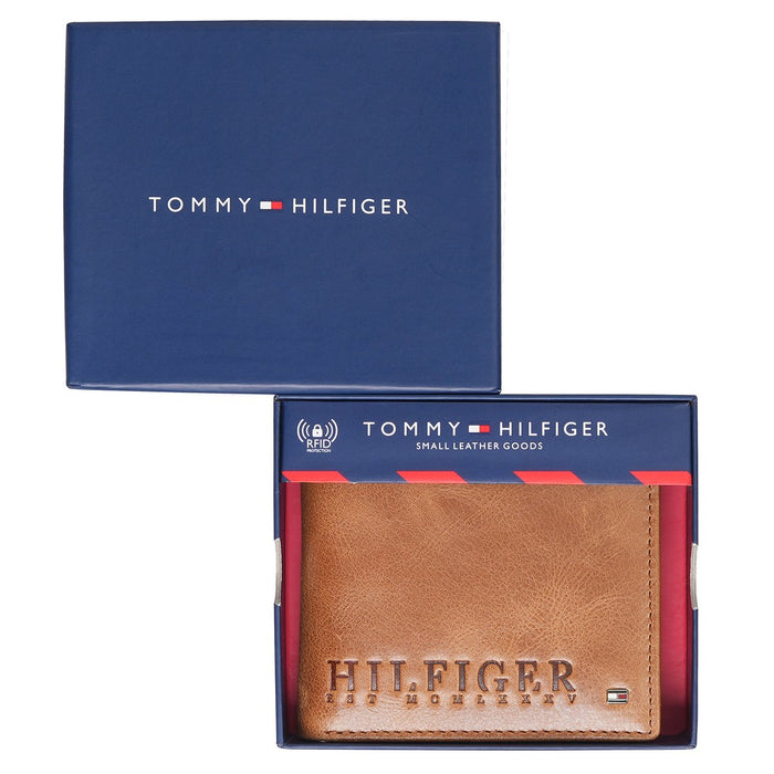 Tommy Hilfiger Orkney Mens Multicard Coin Wallet Tan