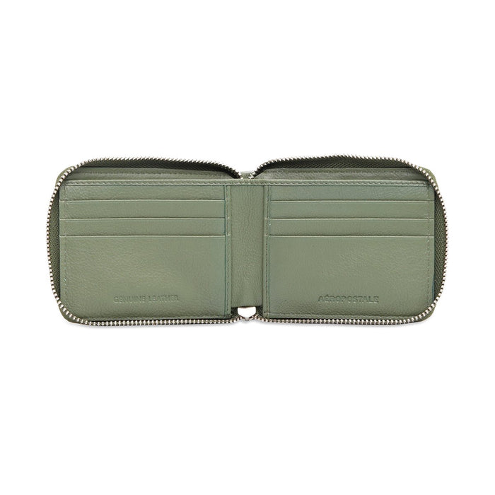 Aeropostale Largo Men's Zip Around Wallet Olive