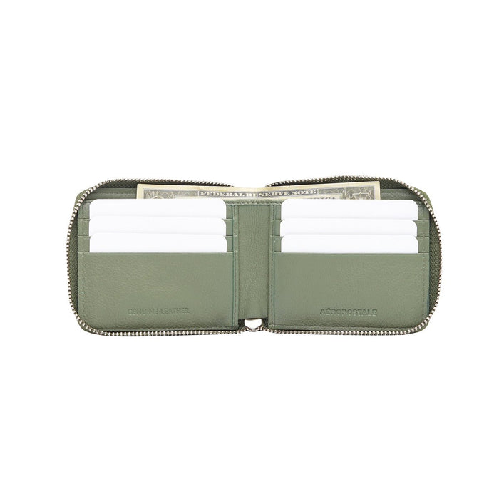 Aeropostale Largo Men's Zip Around Wallet Olive