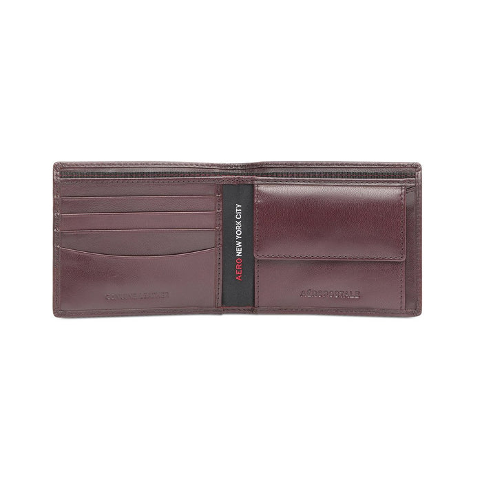 Aeropostale Pompano Men's Global Coin Wallet Wine