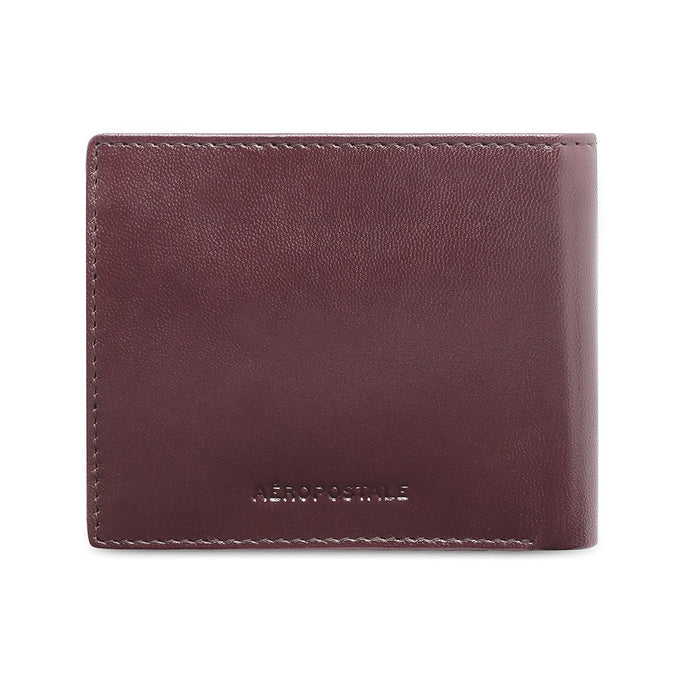 Aeropostale Sanjose Men's Global Coin Wallet Wine