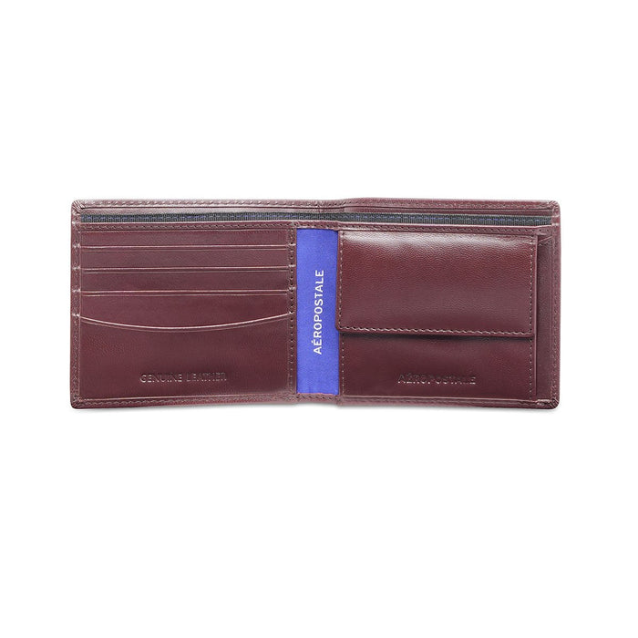 Aeropostale Sanjose Men's Global Coin Wallet Wine