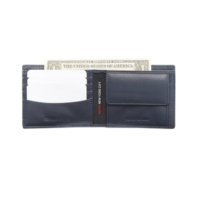 Aeropostale Sacramento Men's Global Coin Wallet Navy