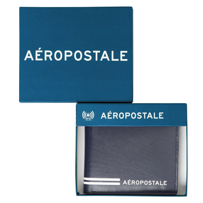 Aeropostale Sacramento Men's Global Coin Wallet Navy