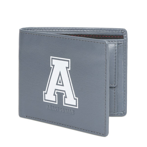 Aeropostale Norfolk Men's Global Coin Wallet Grey