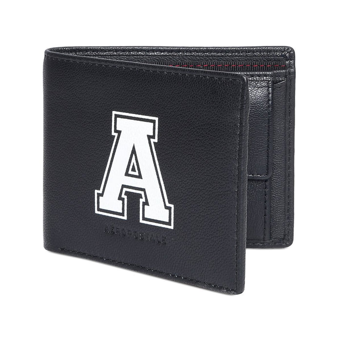 Aeropostale Norfolk Men's Global Coin Wallet Black