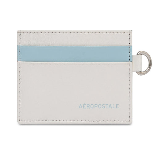 Aeropostale Oxnard Mens Card Holder Ivory Blue