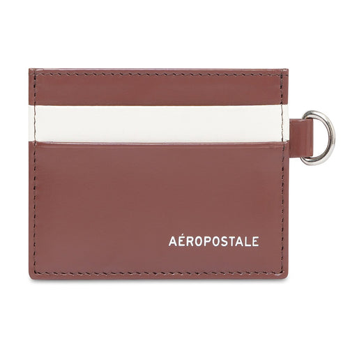 Aeropostale Oxnard Mens Card Holder Tan Black