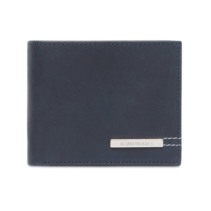 Aeropostale Visalia Mens Global Coin Wallet Navy