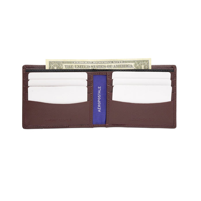 Aeropostale Marcos Men's Slimfold Wallet Wine