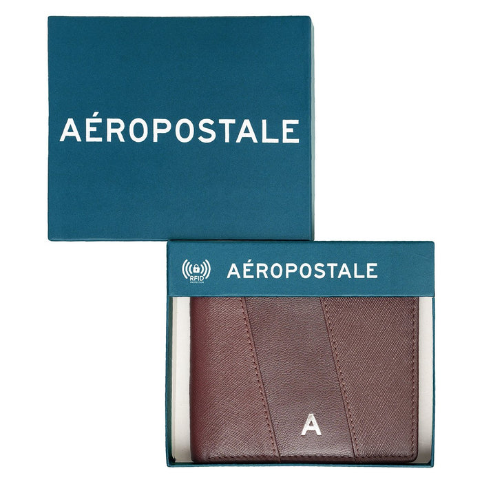 Aeropostale Marcos Men's Slimfold Wallet Wine