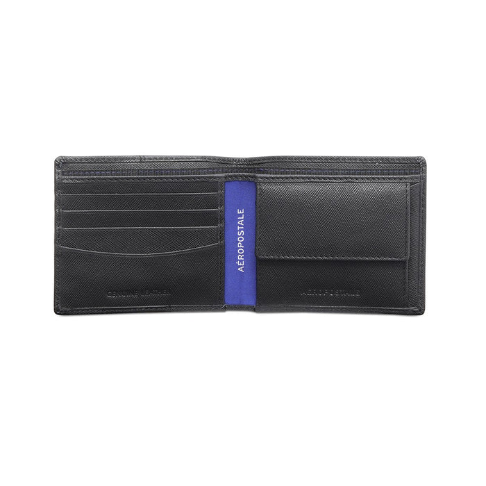 Aeropostale Marcos Men's Global Coin Wallet Black