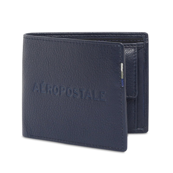 Aeropostale Rialto Mens Global Coin Wallet Navy