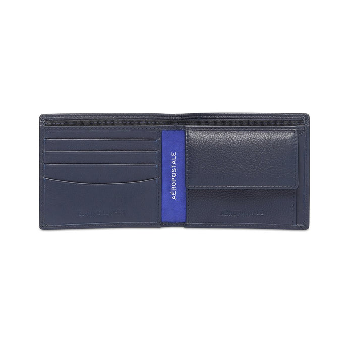 Aeropostale Rialto Mens Global Coin Wallet Navy