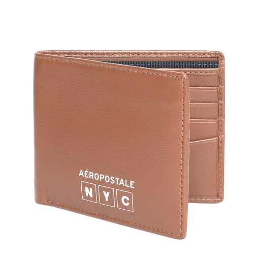 Aeropostale Carlsbad Mens Slimfold Wallet Tan