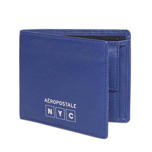 Aeropostale Carlsbad Men's Global Coin Wallet Electric Blue