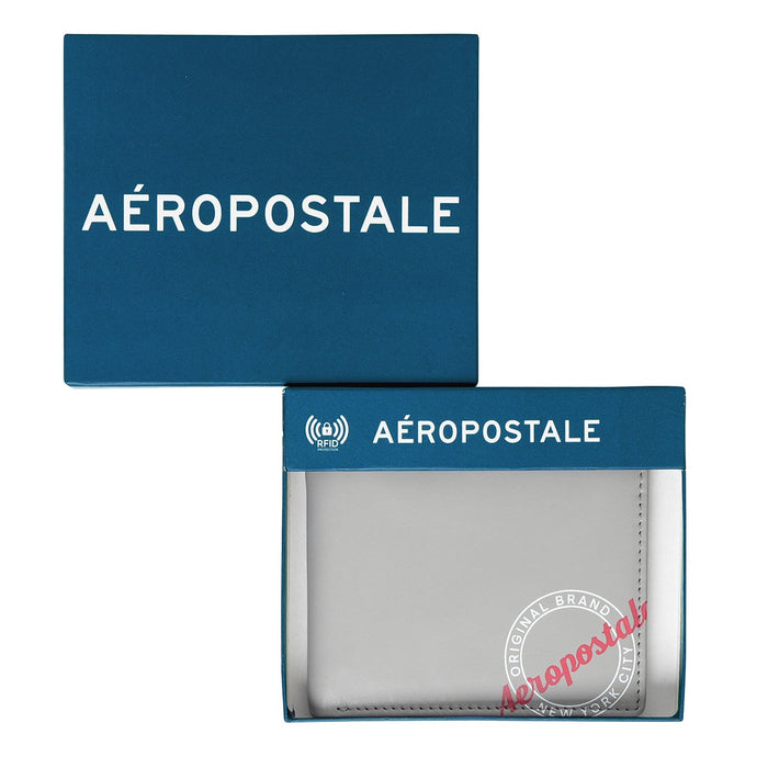 Aeropostale Yakima Mens Slimfold Wallet Grey