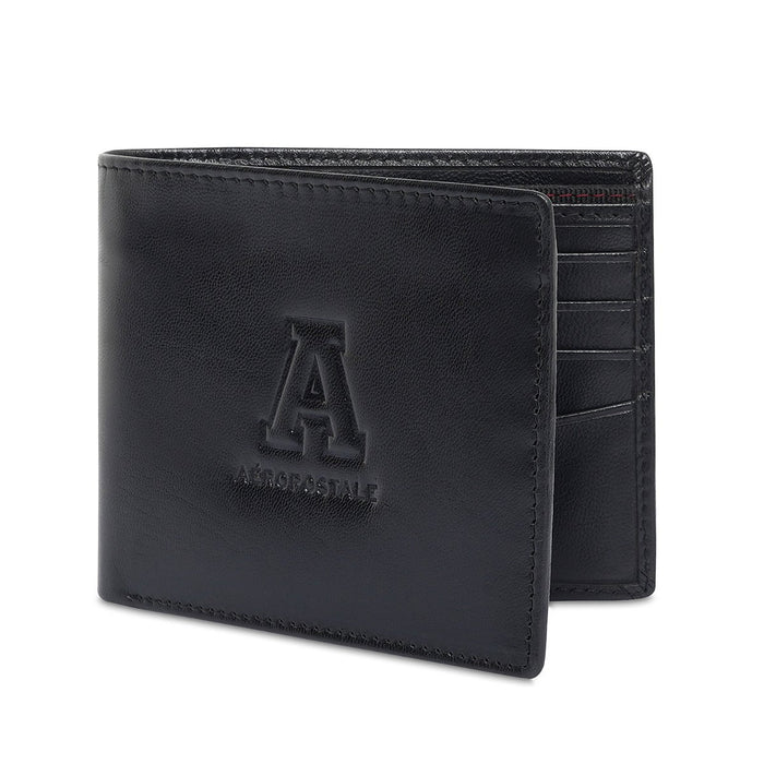 Aeropostale Indio Mens Slimfold Wallet Black