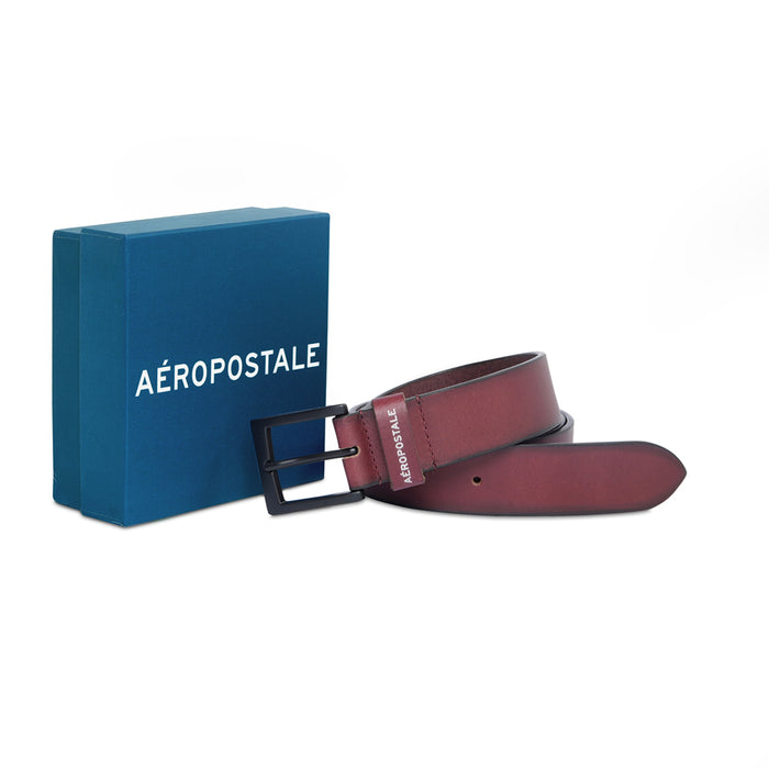 Aeropostale Jacksonville Men's Non Reversible Belt Wine