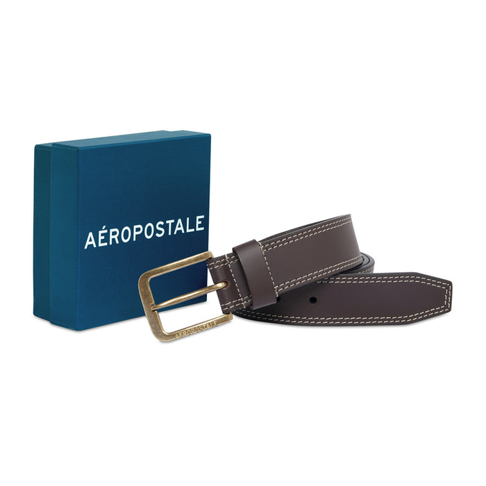 Aeropostale Davie Men's Non Reversible Belt Brown