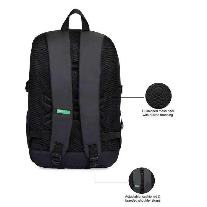 United Colors Of Benetton Kaizen Laptop Backpack Black