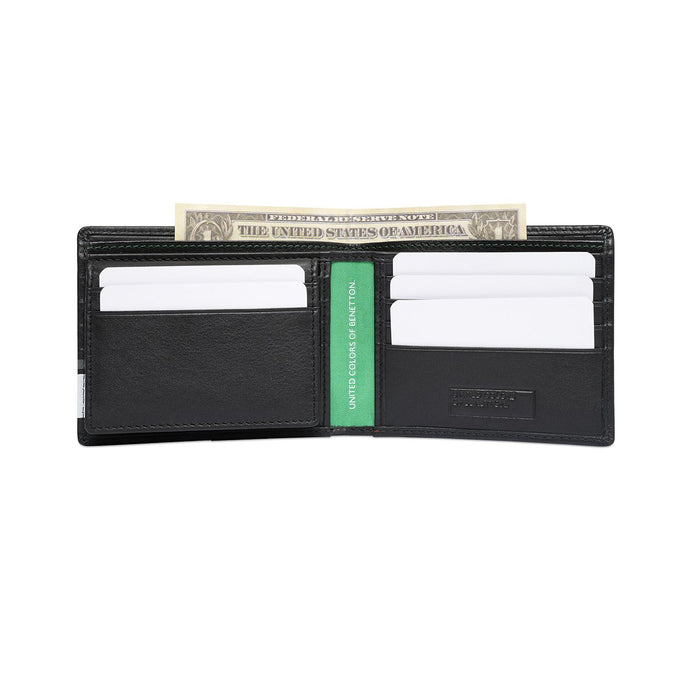 United Colors Of Benetton Jecna Mens Passcase Wallet Black