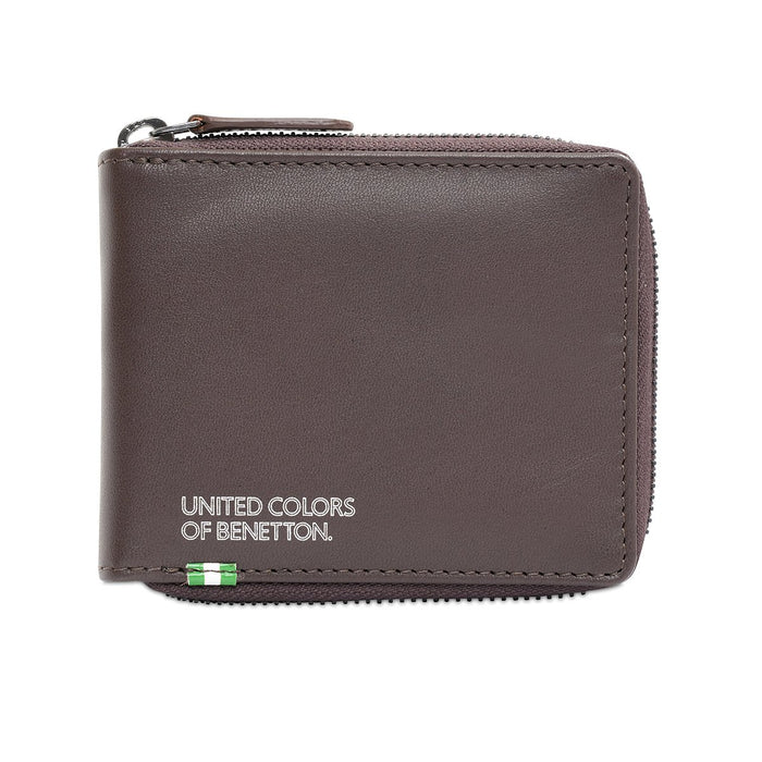 United Colors Of Benetton Polna Men's Zip Around Wallet Brown