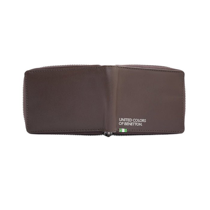 United Colors Of Benetton Polna Men's Zip Around Wallet Brown