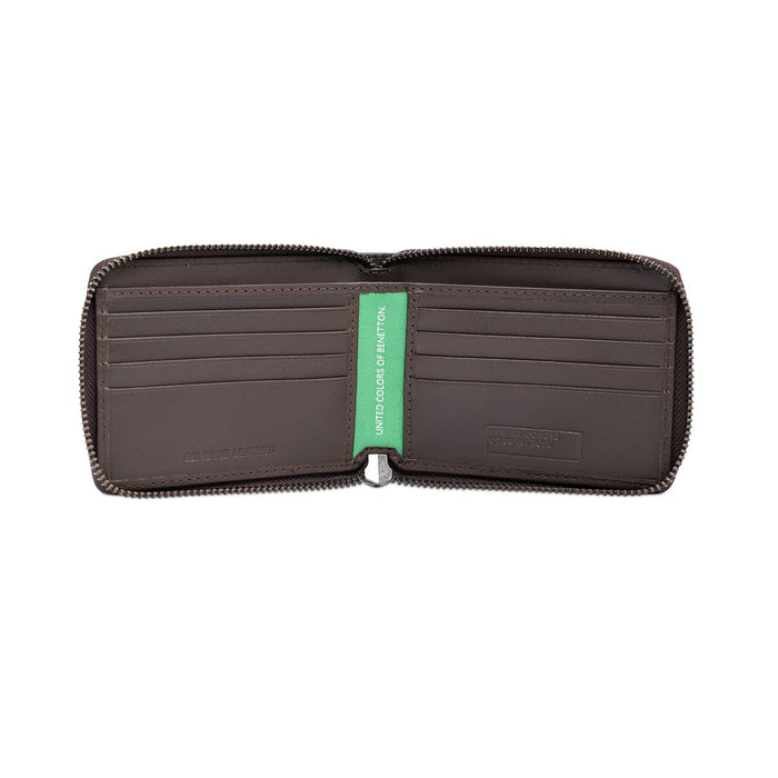 United Colors Of Benetton Polna Men's Zip Around Wallet Brown