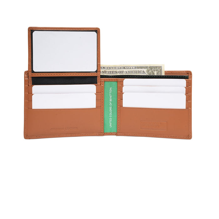 United Colors Of Benetton Ceska Men's Passcase Wallet Tan