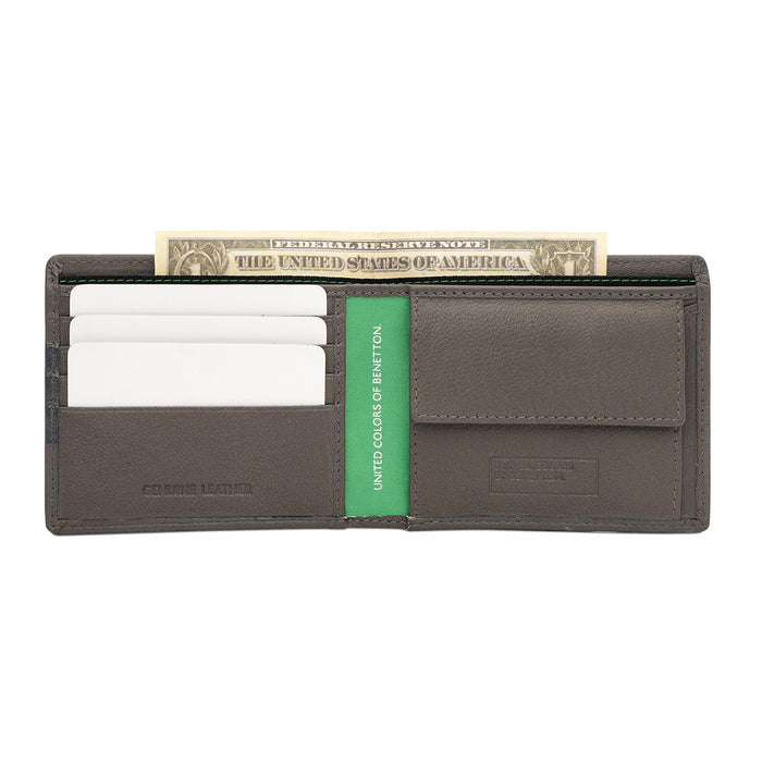 United Colors Of Benetton Neruda Men's Global Coin Wallet Grey