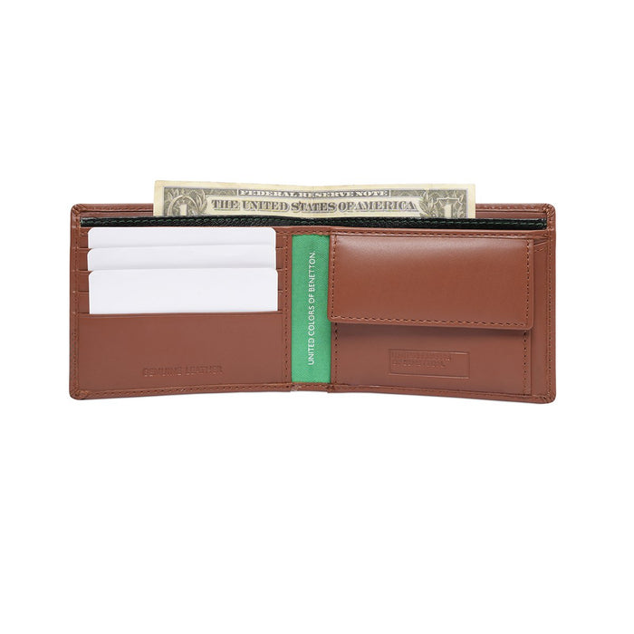 United Colors Of Benetton Lucie Mens Global Coin Wallet Tan