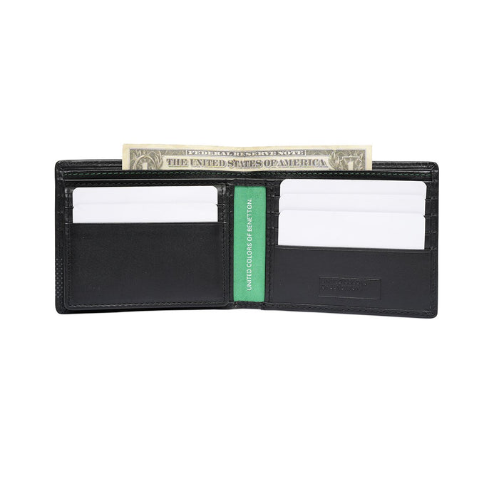 United Colors Of Benetton Lucie Mens Passcase Wallet Black