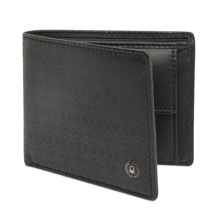 United Colors Of Benetton Valtr Men S Global Coin Wallet Black