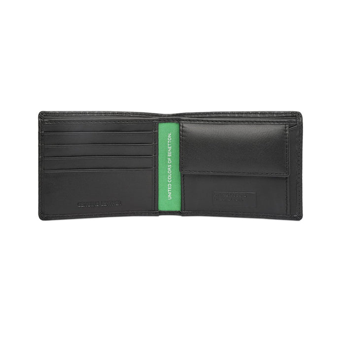 United Colors Of Benetton Valtr Men S Global Coin Wallet Black