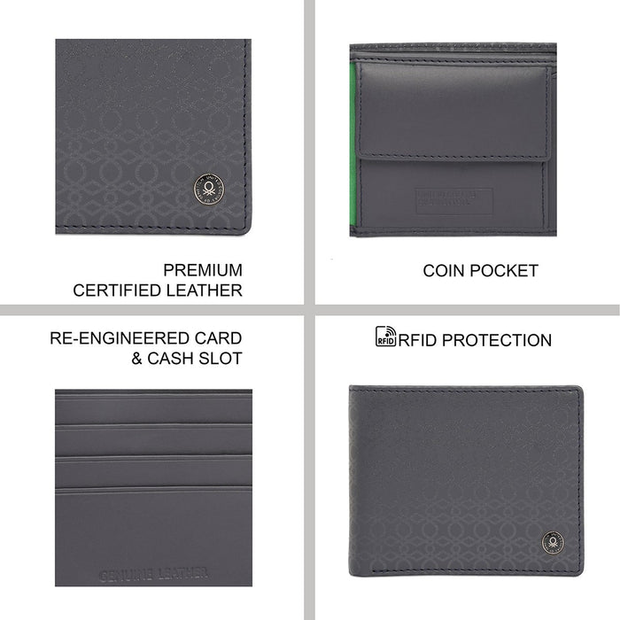 United Colors Of Benetton Valtr Men S Global Coin Wallet Navy