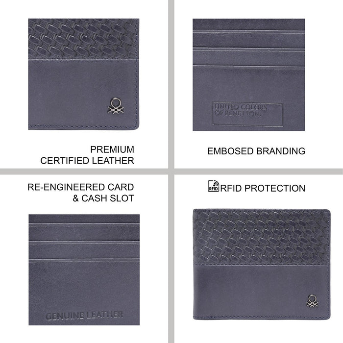 United Colors Of Benetton Bates Men's Slimfold Wallet Navy