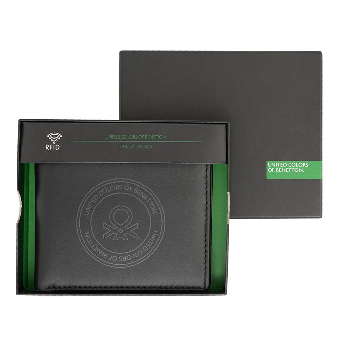 United Colors Of Benetton Izak Men S Global Coin Wallet Black