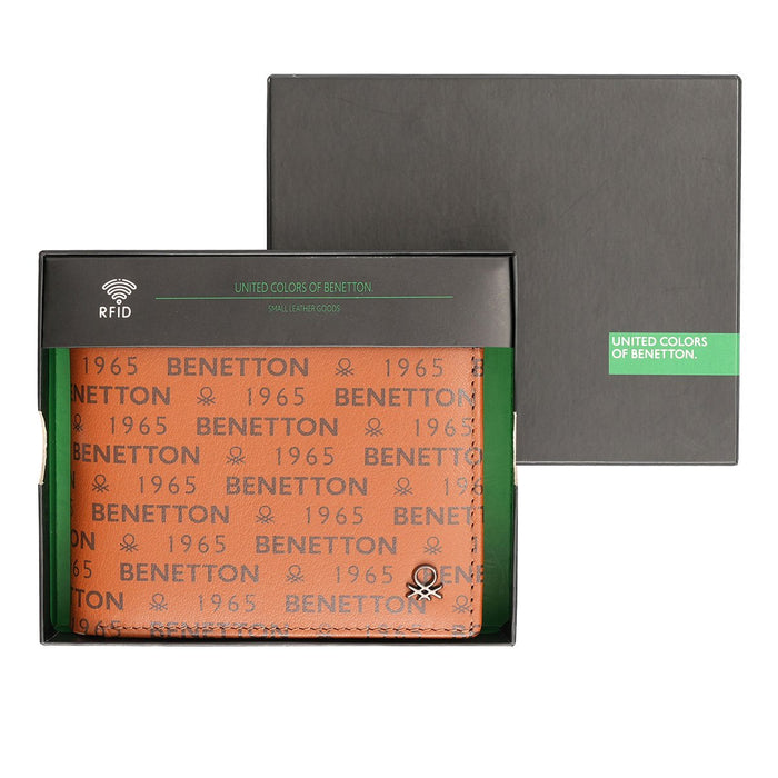 United Colors Of Benetton Berkner Mens Multicard Coin Wallet Tan