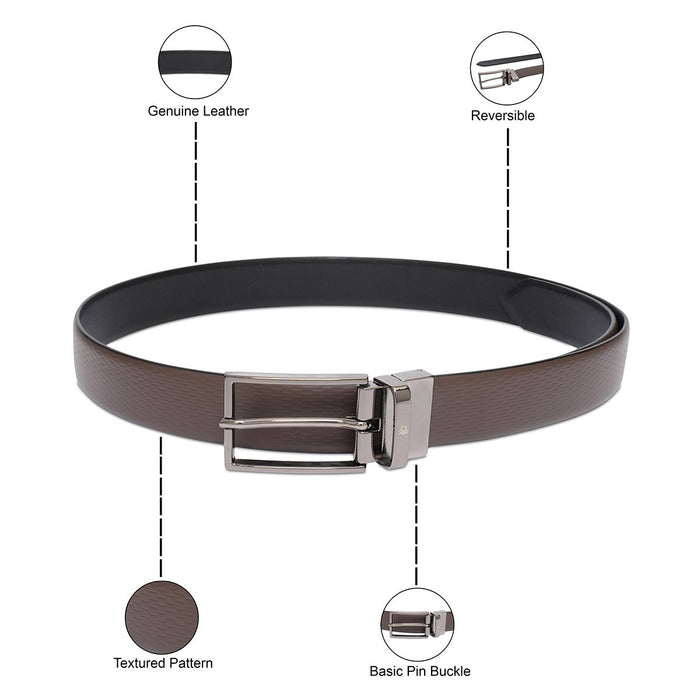 United Colors Of Benetton Filip Mens Reversible Belt Brown Black