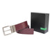 United Colors Of Benetton Benes Mens Reversible Belt Wine Black