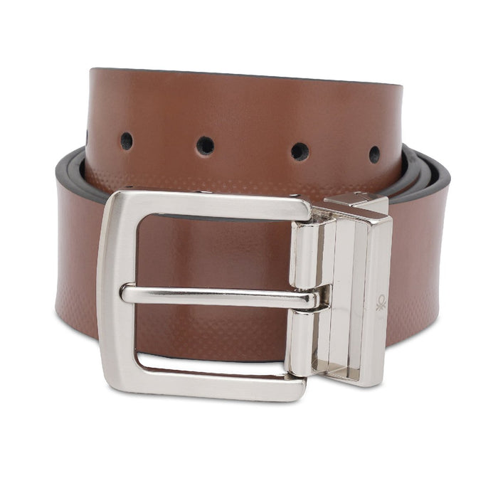 United Colors Of Benetton Benes Men's Reversible Belt Brown Black