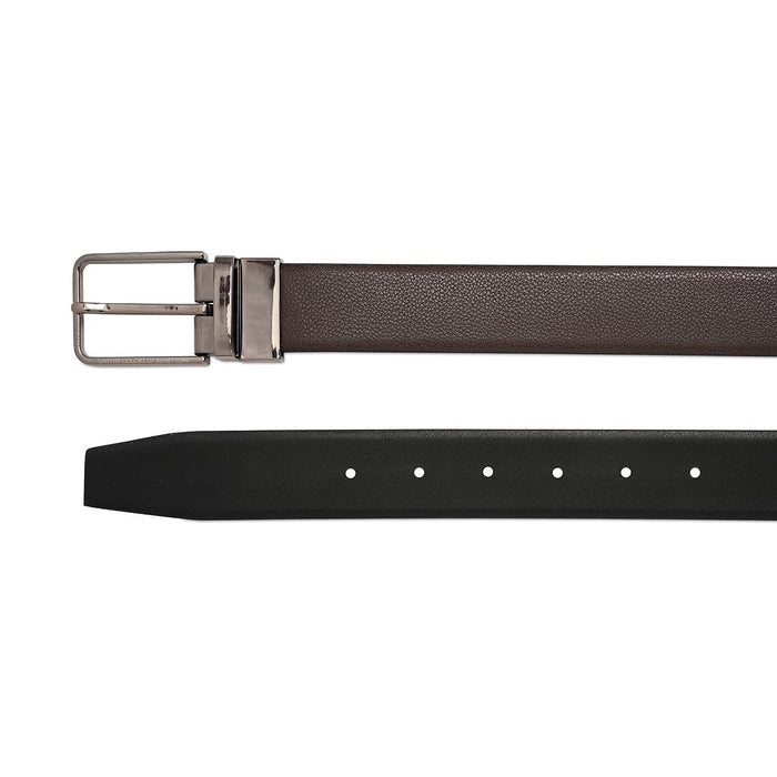 United Colors Of Benetton Albert Mens Reversible Belt Brown Black