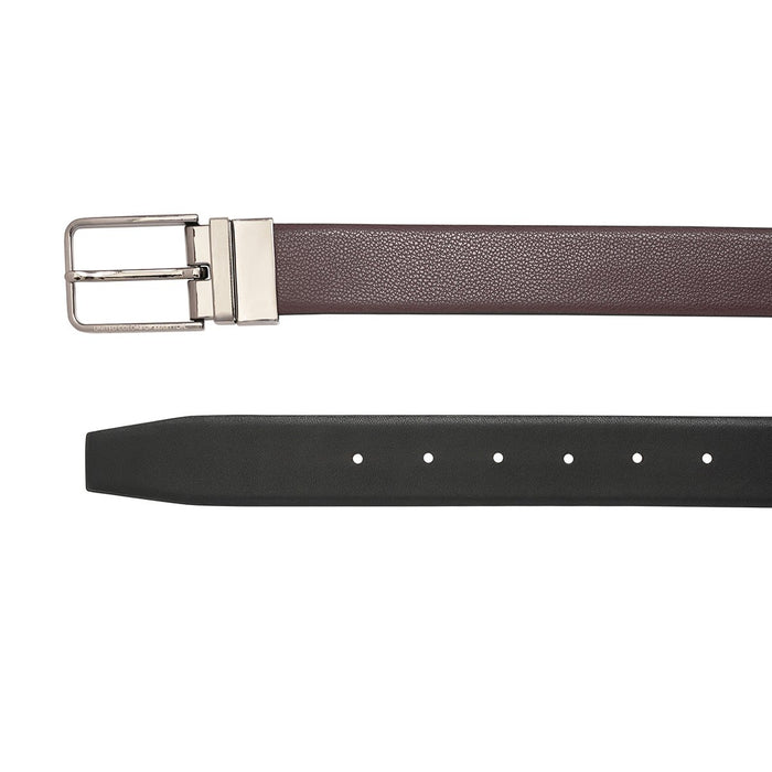 United Colors Of Benetton Albert Mens Reversible Belt Wine Black