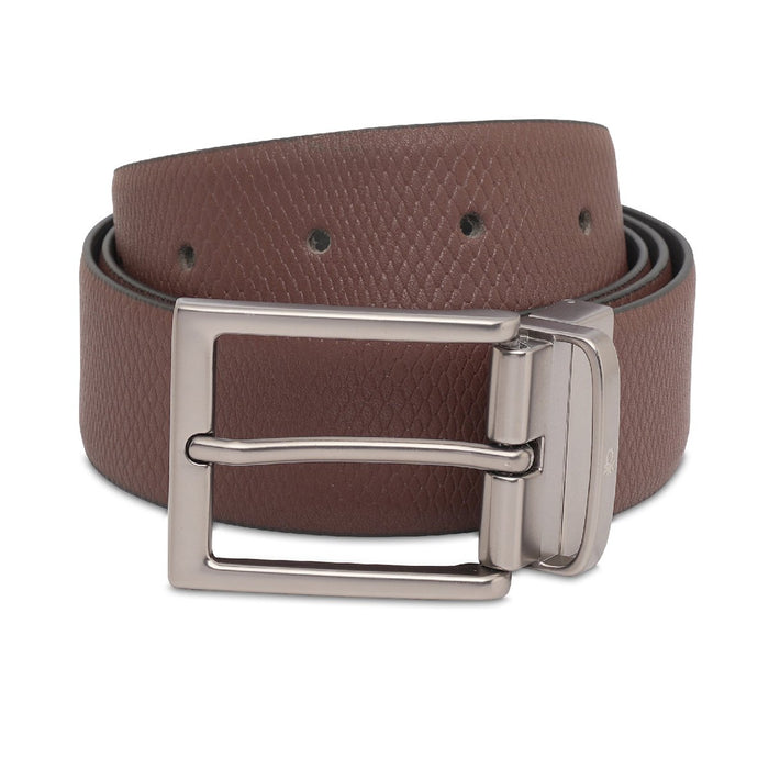 United Colors Of Benetton Michal Men S Reversible Belt Wine Black