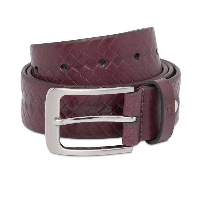 United Colors Of Benetton Cerny Men's Non Reversible Belt Wine