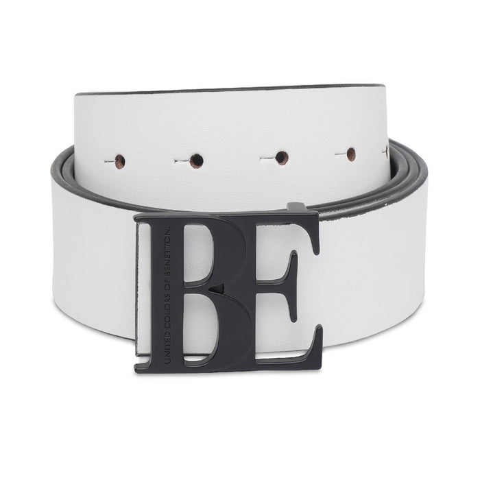 United Colors Of Benetton Beran Men's Reversible Belt White Black