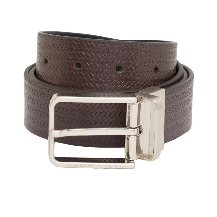 United Colors Of Benetton Tomas Men S Reversible Belt Brown Navy