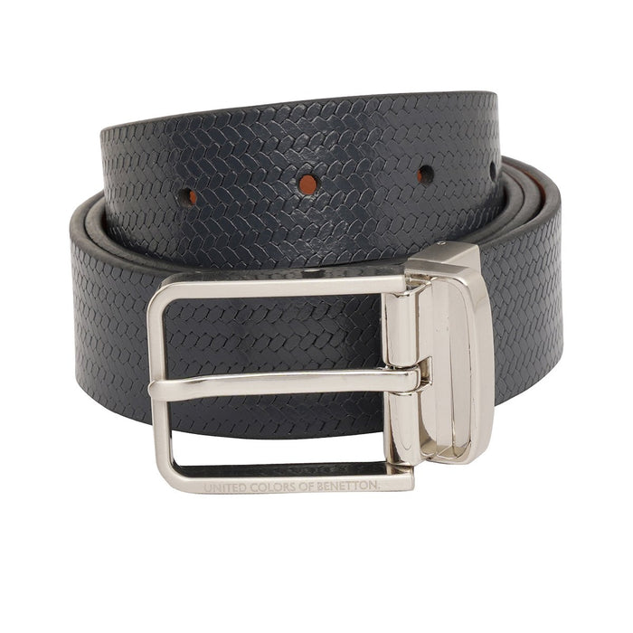 United Colors Of Benetton Tomas Men's Reversible Belt Navy Tan